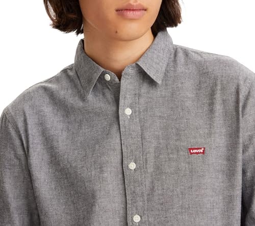 Camisa masculina levi's de manga comprida battery housemark slim, ágata preta, m