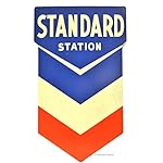 American Chateau Retro Large 18″ x 10″ Man Cave Standard Station Gas Metal Wall Sign Plaque