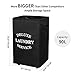 WOWLIVE Large Rolling Laundry Basket Wheels 90L Collapsible Tall Laundry Hamper Handle Foldable Dirty Clothing Basket Fold up Rectangular Hampers for Laundry Dorm Room (Black)