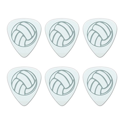 Volleyball Ball Novelty Guitar Picks Medium Gauge - Set of 6