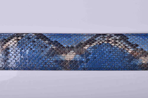 413mBBJvIPL ANNA MILAN Cinturón De Serpiente Natural En Azul Piel 100% Auténtica Forro Interno De Cuero Hebilla Oval En Color Oro… ANNA MILAN Cinturón De Serpiente Natural En Azul Piel 100% Auténtica Forro Interno De Cuero Hebilla Oval En Color Oro… - Imagen 5