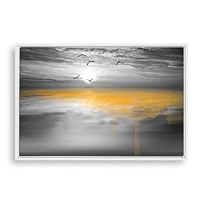 Framed Black and White Scenery Home Artwork for...