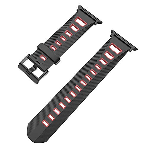 MIJOBS Compatible for Apple Watch 38mm 42mm 40mm 44mm, Soft Silicone Sport Band iWatch Bands Replacement Wrist Strap for iWatch Series 4/3/2/1