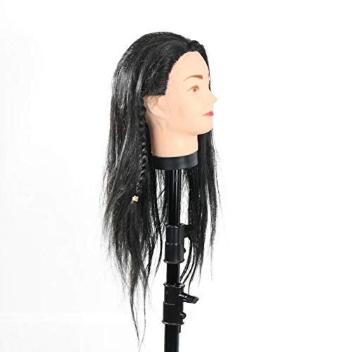 Hausdec 40cm Mannequin Long Black Hair Wigs Styling Training Practice Hairdressing Dolls Manikin Wig Dummy Cosmetology Model