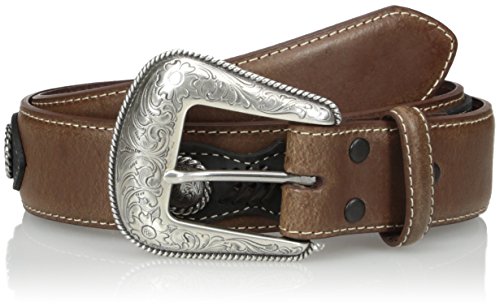 Nocona Men's Top Hand Brown Side Overlay, Medium Brown, 46