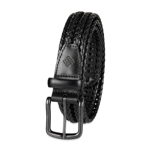 Columbia Men's Fully Adjustable Lace Braid Belt, Black, X-Large