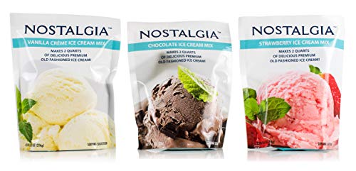 Nostalgia Ice Cream Mix. Vanilla, Chocolate and