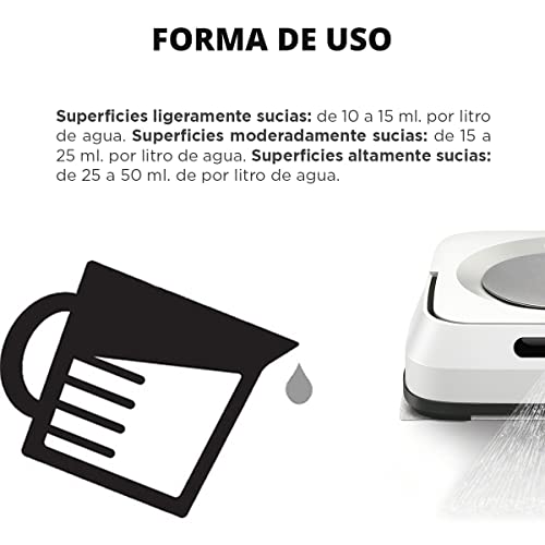 GLISAN ROBOT- Detergente Limpiador Concentrado para Robot Trapeador de Cualquier Marca Para Todo Tipo de Pisos Alto Rendimiento Aroma Manzana Canela