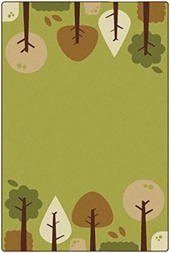 Carpets for Kids33756 KIDSoft Tranquil Trees Rug 6ft x 9ft Rectangle Green