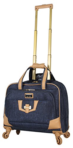 Nicole Miller New York Taylor Carry On Spinner Briefcase (Navy)