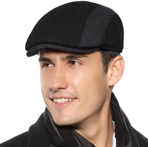 Womens Newsboy Cap Leather Bakerboy Hat Visor Beret Paperboy