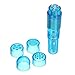 FINEVER Portable Mini Beauty Facial Massage Toy Travel Massager Tool for Head Eyes Back Foot Leg (2Pk Blue) Contain in Pink Bag