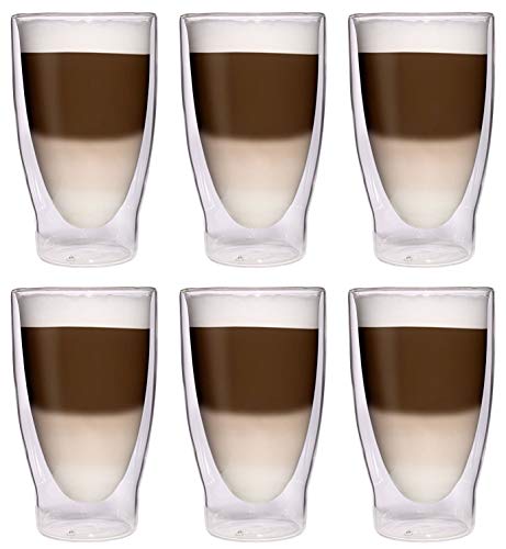 AKTION: 6x 370ml XXL doppelwandige Cocktailgläser / Longdrinkgläser / Eistee-Gläser / Saft- und Wassergläser -… – Bild 6