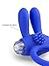 MOJOY Mini Penis Ring Vibrating Rabbit Cock Ring, Silicon Vibrators Clitoral Stimulators Adult Sex Toy for Couples (Blue)