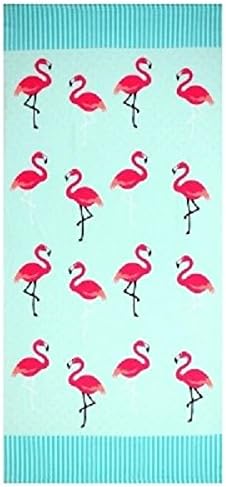 Beach Towel Flamingo Print Microfibre Oversized for Adult Kids 70X150cm Great for Swim Travel Yoga Sports Camping Sunbed Cover Bath Shower Towel Red