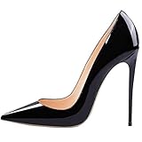 Lovirs Womens Pointed Toe High Heel Slip on Stiletto Pumps Wedding Party Basic Shoes