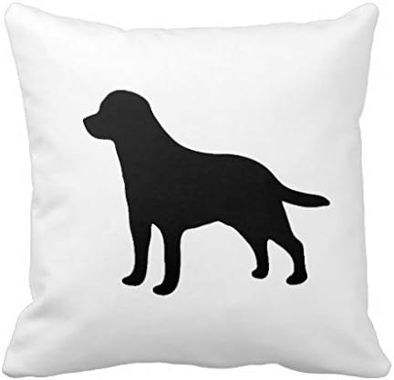 Labrador Retriever Dog Silhouette Cushion Pillow Case