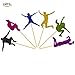 Trampoline Cupcake Topper Bounce House or Jumping Party Gymnastics Kids Birthday Decorations 24 Packs