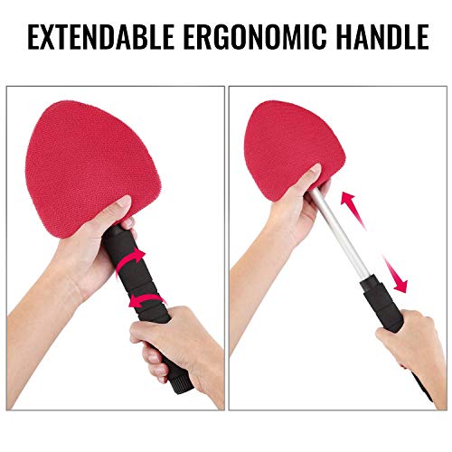 2 Windshield+Unbreakable+Extendable+Long+Reach+Triangular