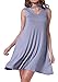 succlace Women's Summer Sleeveless Loose Swing Casual T Shirt Dress With Pockets