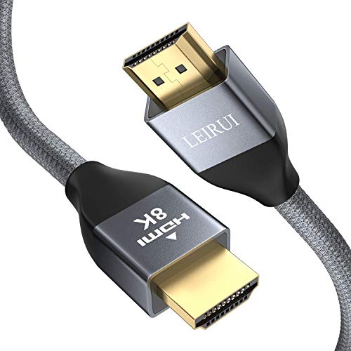 LEIRUI HDMI 2.1 Cable 6.6 Feet, 48Gbps High Speed Ultra HD 8K HDMI
