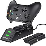 Xbox one Controller Charger 2 x 800mAh Rechargeable Battery Packs for Xbox One / One S / One X / Xbox Elite Controller Charging Station Xbox Dual Remote charge Dock by BEBONCOOL