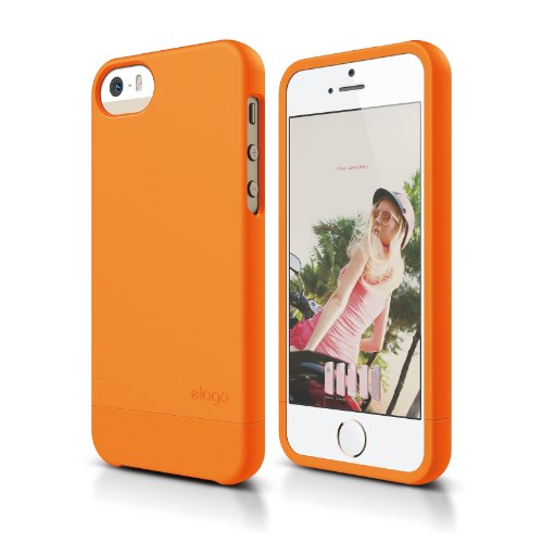 iPhone SE case, elago [Glide][Soft Feel Orange] - [Mix and Match][Premium Armor][True Fit] - for iPhone SE/5/5S