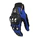 ILM Alloy Steel Bicycle Motorcycle Motorbike Powersports Racing Touchscreen Gloves (M, Blue) Model 10C