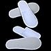 Aneco 24 Pairs Disposable Spa Slippers Velvet Closed Toe Slippers for Hotel, Home, Guest Use, Fits up to US Men Size 10 and Women Size 11, White
