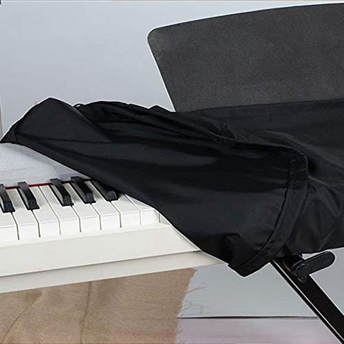 Piano Keyboard Cover, Dust Cover Waterproof Dust Proof Keyboard Bags Cases Covers for 88 Keys Electronic Keyboard, Digital Piano with Built-In Bag Elastic Cord Locking Clasp GQZ001 (88keys, black) - Thumbnail 2