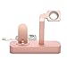 COTEetCI [2 in 1 Charging Dock] Cellphone Charger Docking Station Watch Dock Cradle for Watch 38mm/ 42mm, Phone 8/7-Rose Gold