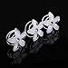 White Flower Hair Pins Twister Coil (Set of 8)