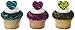 Wild Hearts Zebra & Leopard Print Cupcake Topper Rings - Set of 12
