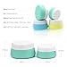 Soft Silicone Cosmetic Containers Cream Jar with Sealed Lid, 3 Pieces(20ml)+1 Pieces(10ml) - Food Grade Silicone - BPA Free - Great for Travel, Home and Outdoor (Blue & Yellow & Green & Green)
