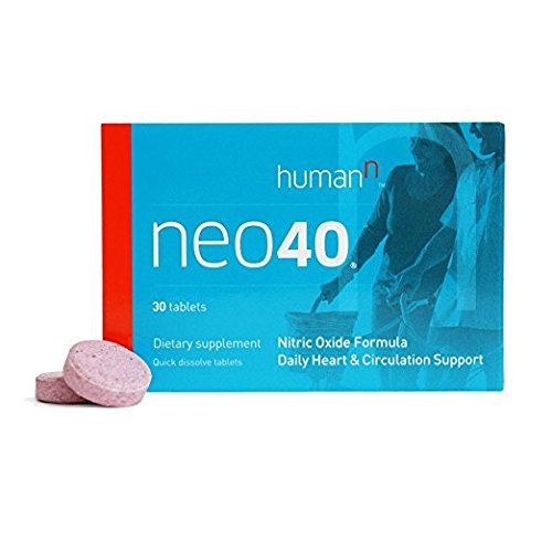 HumanN Neo40 - Daily Heart and Circulation Support - Nitric Oxide Formula - Dietary Supplement - Quick Dissolve 30 Tablets