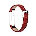 Tobfit Compatible with Fitbit Alta HR and Fitbit Alta Leather Bands Replacement Leather Watch Bands with Stainless Steel Buckle Compatible with Fitbit Alta HR and Alta (Blush Pink+Red)
