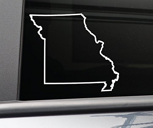 Missouri Vinyl Decal Laptop Car Truck Bumper Window Sticker, 5.5" x 4.75", White
