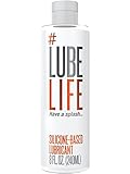 #LubeLife Anal Lubricant - Thick Silicone Based Lube, 8 Ounce Waterproof Anal Sex Lube for Men, Women and Couples (Free of Parabens, Glycerin and Oil)