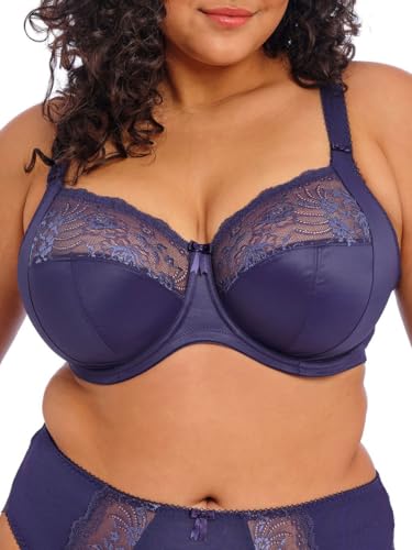 Elomi Women’s Morgan Underwire Plus Size Bra with Adjustable Strap, Midnight, 38DD