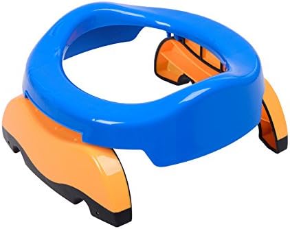 Baby Travel Potty Chair Seat Kids Comfortable Portable Foldable Toilet Assistant Multifunction Stool for Girls and Boys (Blue)