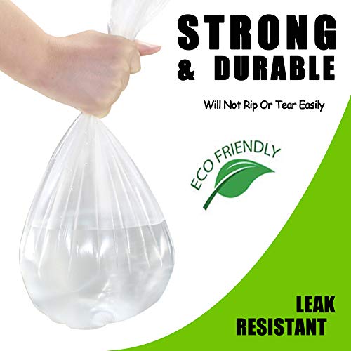 Homsolver Trash Bags, Garbage Bags 4 Gallon Large Tall Kitchen Drawstring Strong Multipurpose White Bags for Trash Can Garbage Bin (200 Pcs)