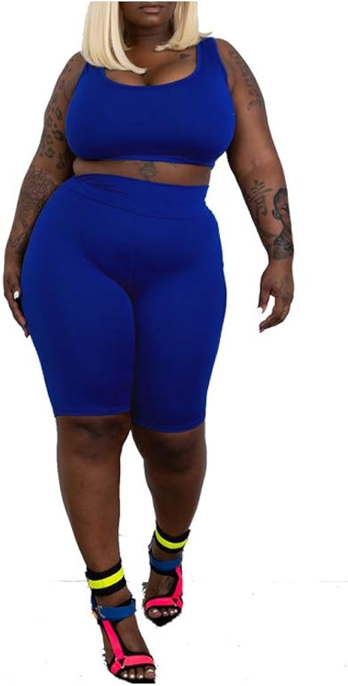 plus size high waisted biker shorts