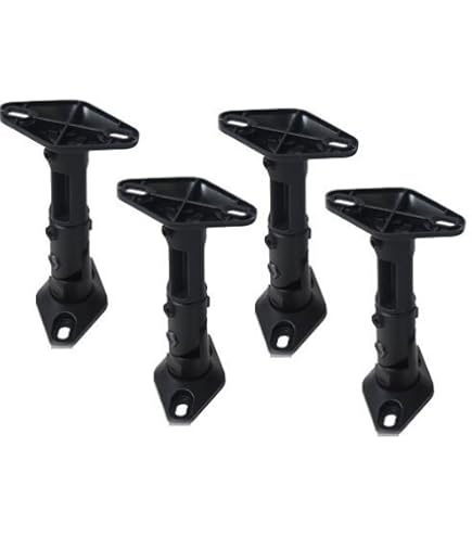 VideoSecu 5 Black Deluxe Speaker Mounts / Brackets For Satellite Speakers On Wall And Ceiling