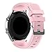 Midenso Bands for Gear S3 Frontier/Classic/Moto 360 2nd Gen 46mm Watch Silicone Bracelet, Sports Silicone Band Strap Replacement Wristband for Samsung Gear S3 Frontier / S3 Classic (Blush Pink)