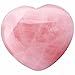 SUNYIK Natural Rose Quartz Pocket Puff Heart Worry Healing Palm Stone Pack of 10(0.8
