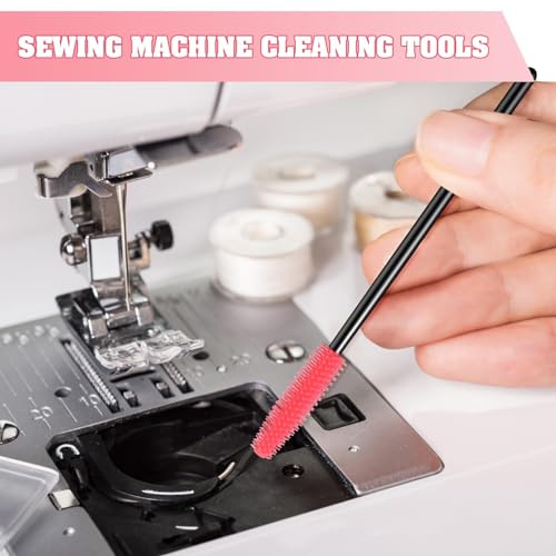2FL.OZ. Sewing Machine Oil with Oil Applicator and 4 Type Sewing Machine Cleaning Brushes, Fine Light Machine Oil for Lubrication of All Sewing Machine Moving Parts