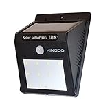 KINGDO Solar Sensor Wall Light 12-LED Bright Waterproof Outdoor Motion Night Light for Garden Patio Fencing Yard and Pathway Pack of 1