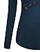 Ninedaily Womens Business Tops Lapel V Neck Slimming Long Sleeve Office Blouse Blue