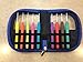 Embroidex 9 Pc Ergonomic Crochet Hooks Needles - Color Coded - Non Slip Cushioned Handles In Beautiful Case