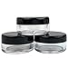 Beauticom 5G/5ML Round Clear Jars with Black Lids for Makeup, Lotion, Creams, Eyeshadow, Cosmetic Product Samples (Quantity: 100pcs)